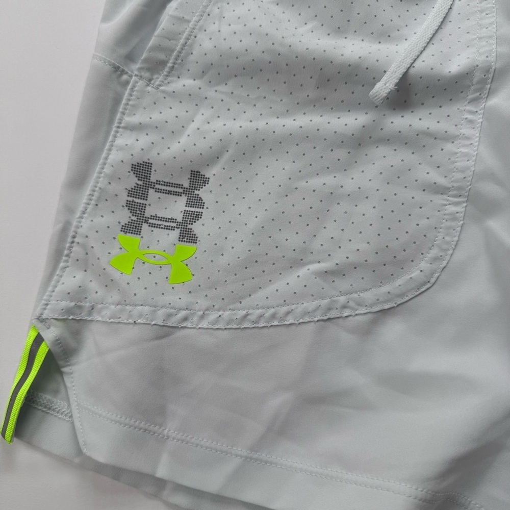 Under Armour Run Anywhere Running Shorts Neon Waistband Athletic Size S - Picture 2 of 7